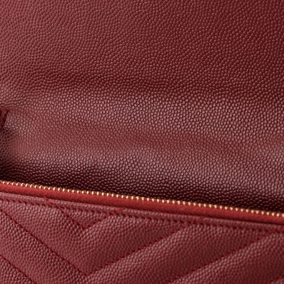 Saint Laurent Classic Monogram Wallet on Chain Matelasse Chevron Leather Small - Picture 7 of 10